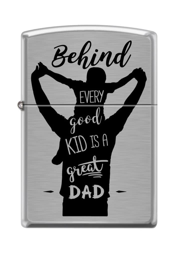 Amazon.com: Zippo Lighter- Dad Father and Son Brushed Chrome